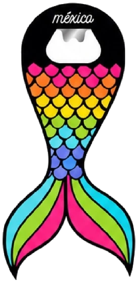 Destapador sirena de colores