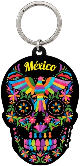 Llavero calaca otomí
