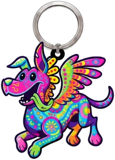 Llavero perro alebrije